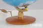 Preview: Wooden base and silver-coloured graded metal meridian