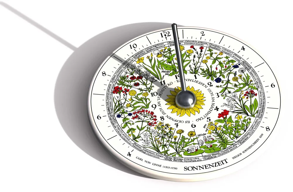 HORA Floris sundial with floral clock