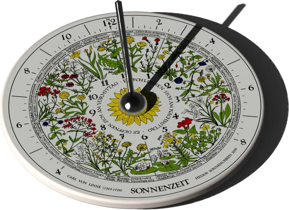 HORA Floris sundial with floral clock