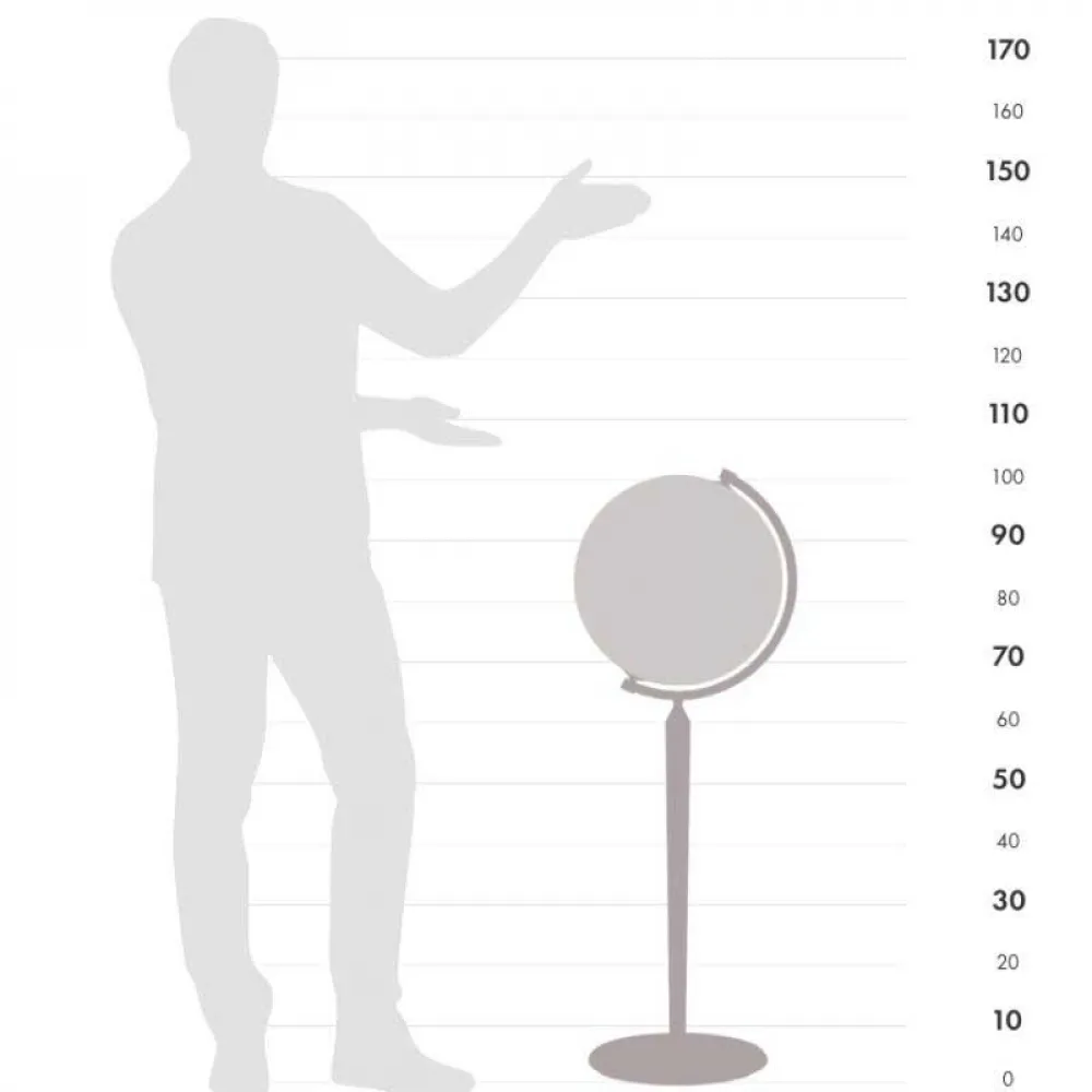 Standing globe Vasco da Gama - Apricot Ø 40 cm