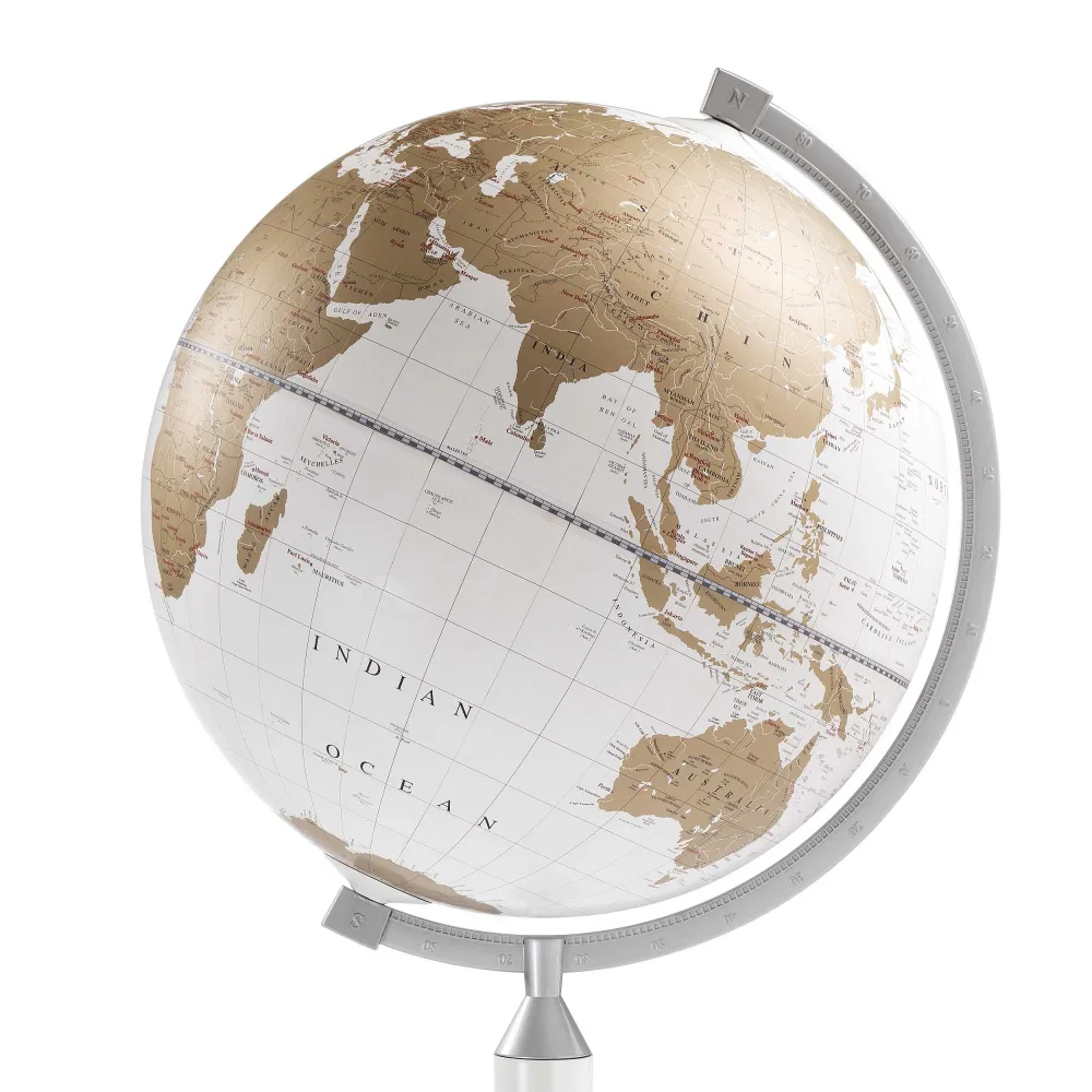 Standing globe Vasco da Gama - White Ø 40 cm
