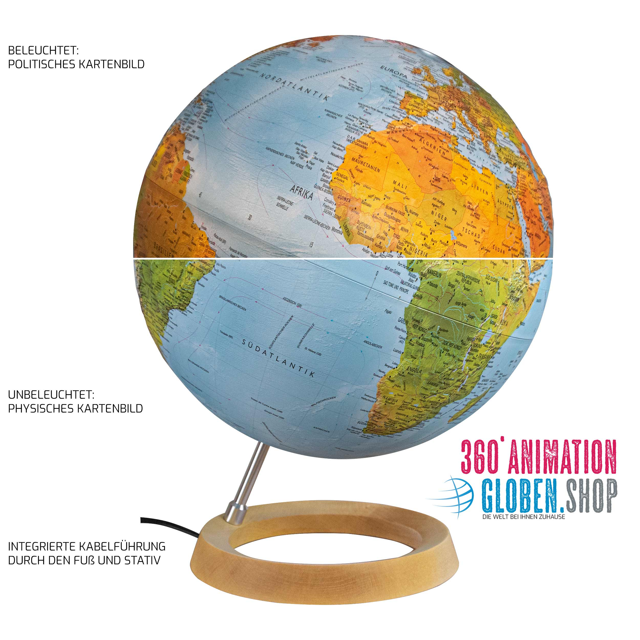 Reliefglobus Atmosphere Full Circle R - Ø 30 cm