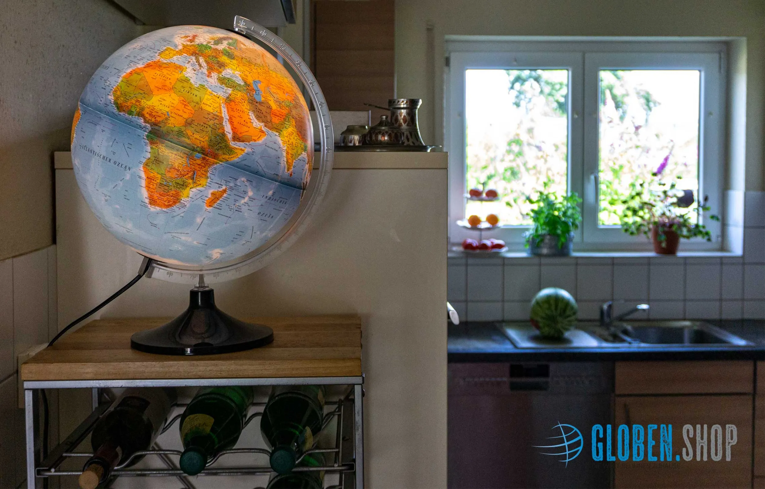 Illuminated globe Atmosphere Solid B - Ø 30 cm