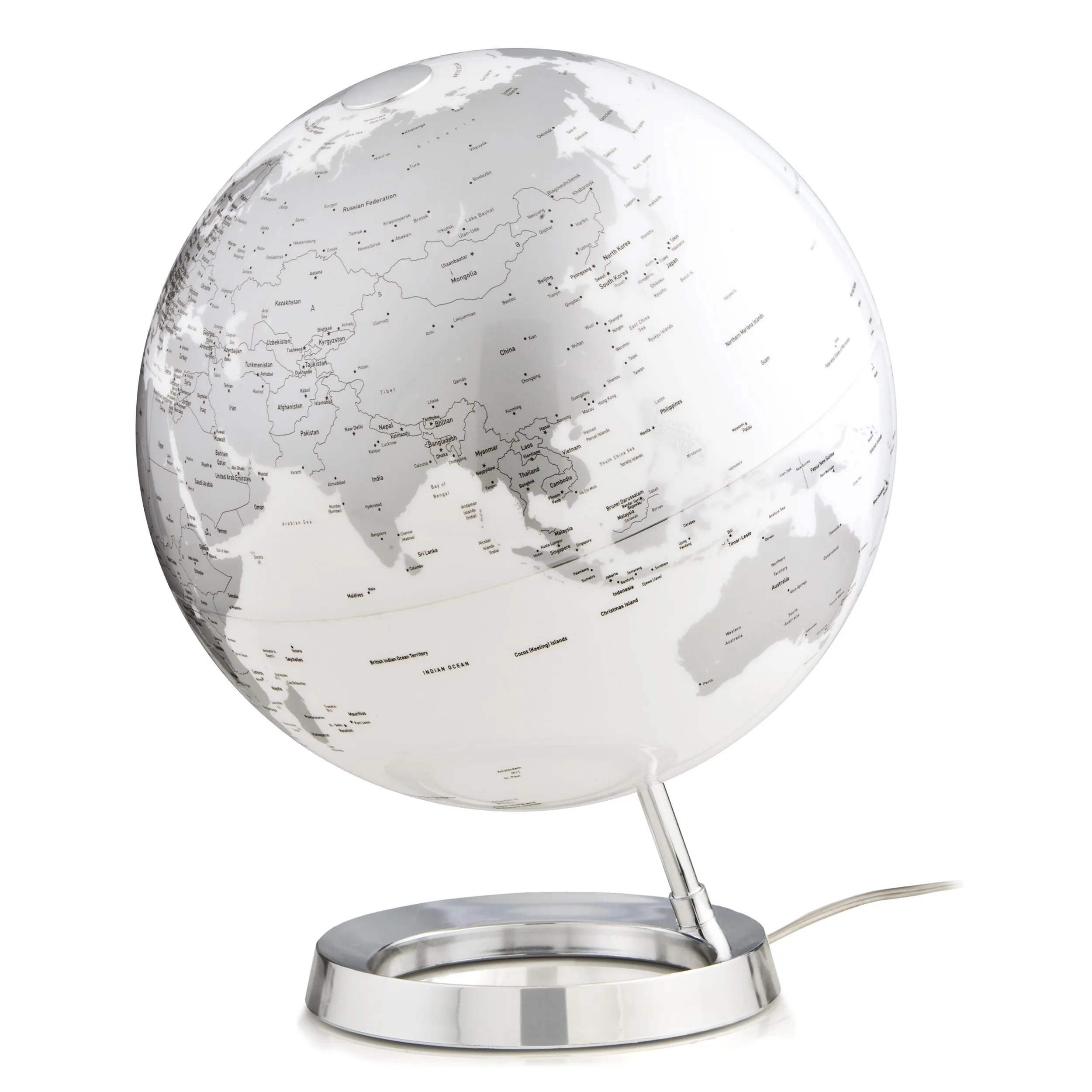 Leuchtglobus "New Light&Colour" Metal Chrome - Ø 30 cm