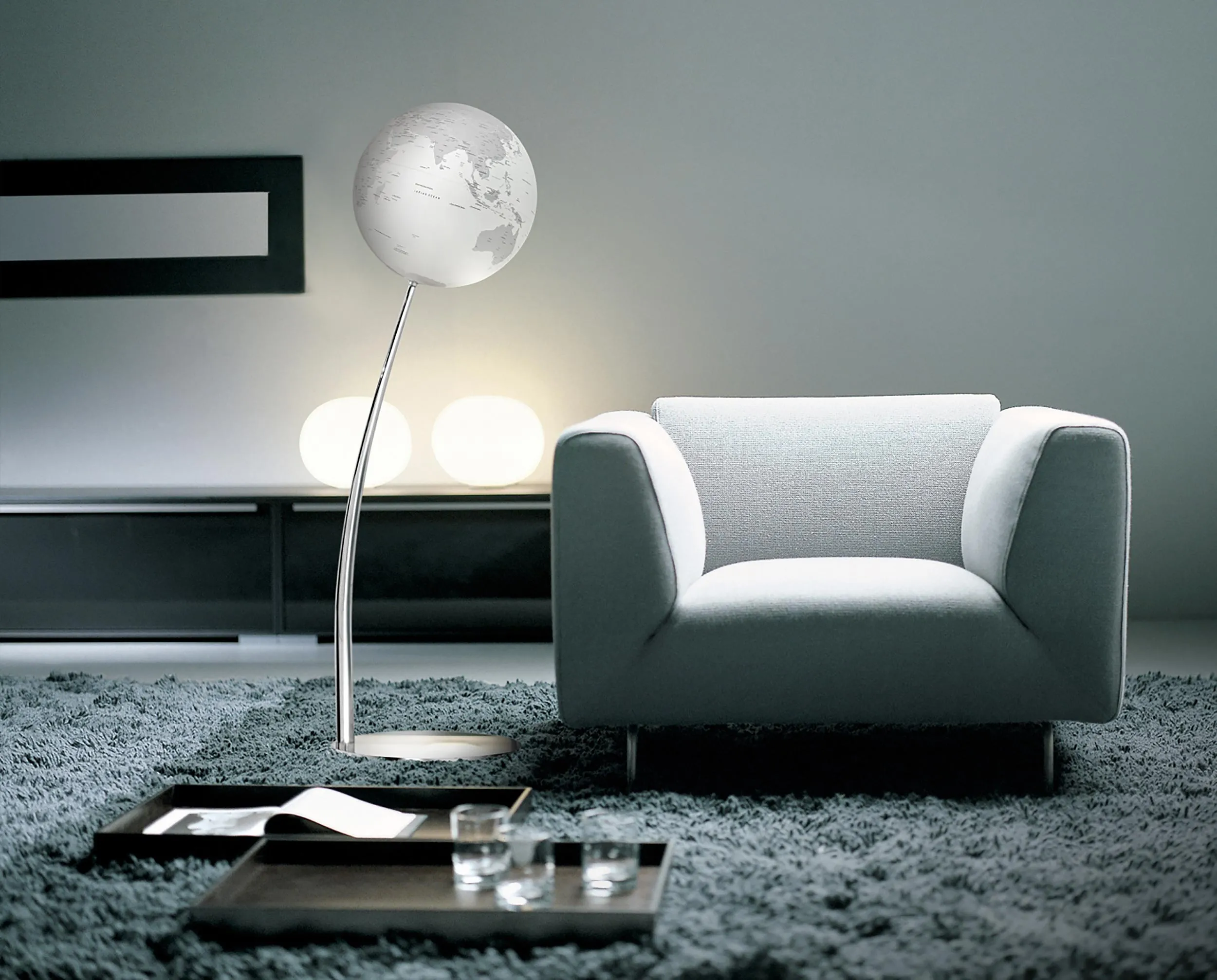 Floor globe Atmosphere "New World" Stem Reflection - Ø 30 cm