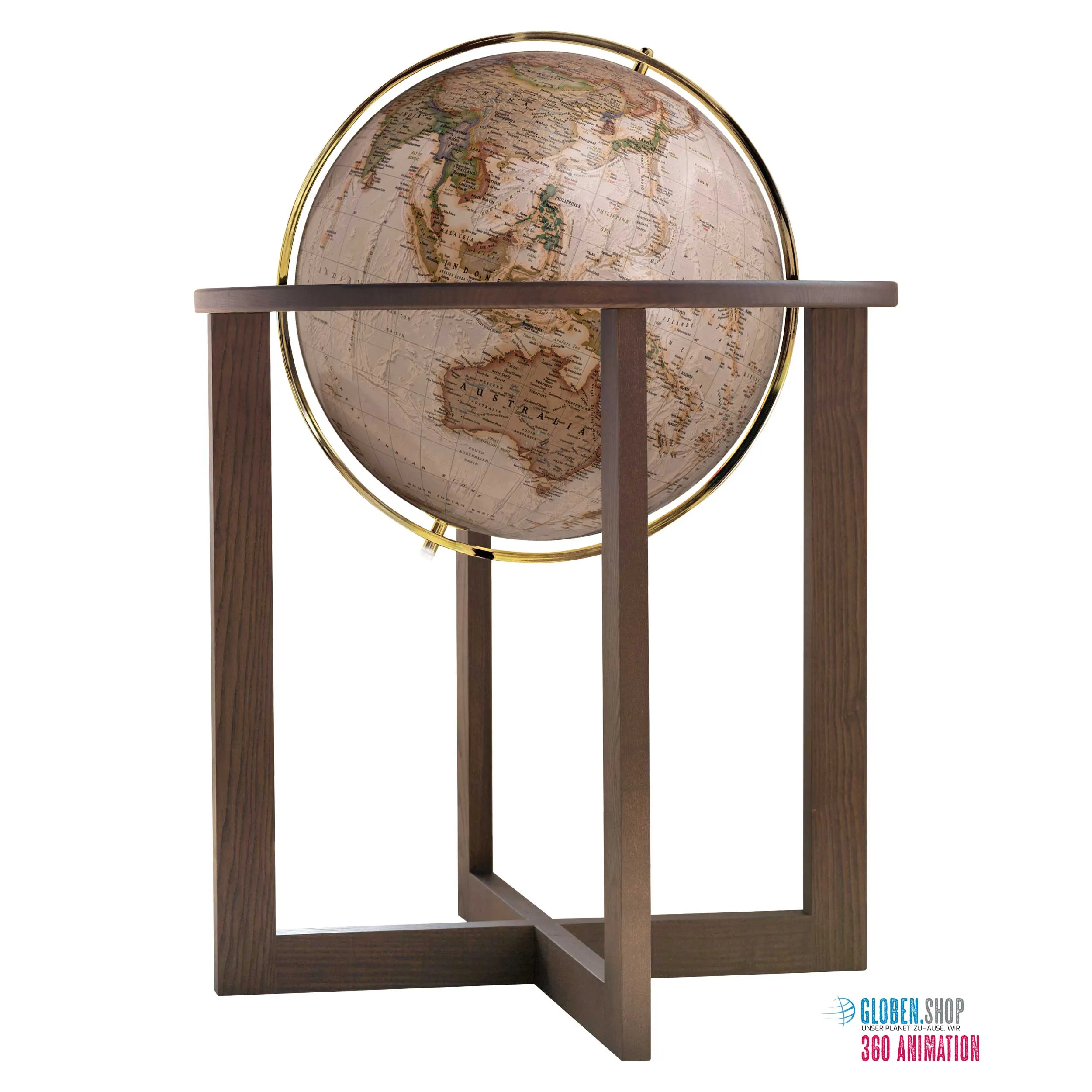 Floor globe - illuminated globe Cross Executive Ø 50 cm