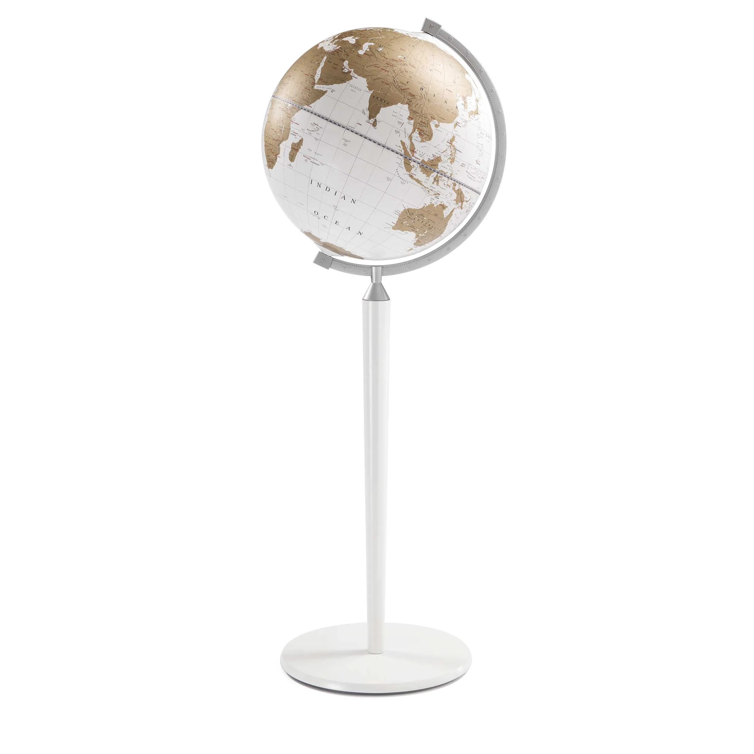 Standing globe Vasco da Gama - White Ø 40 cm