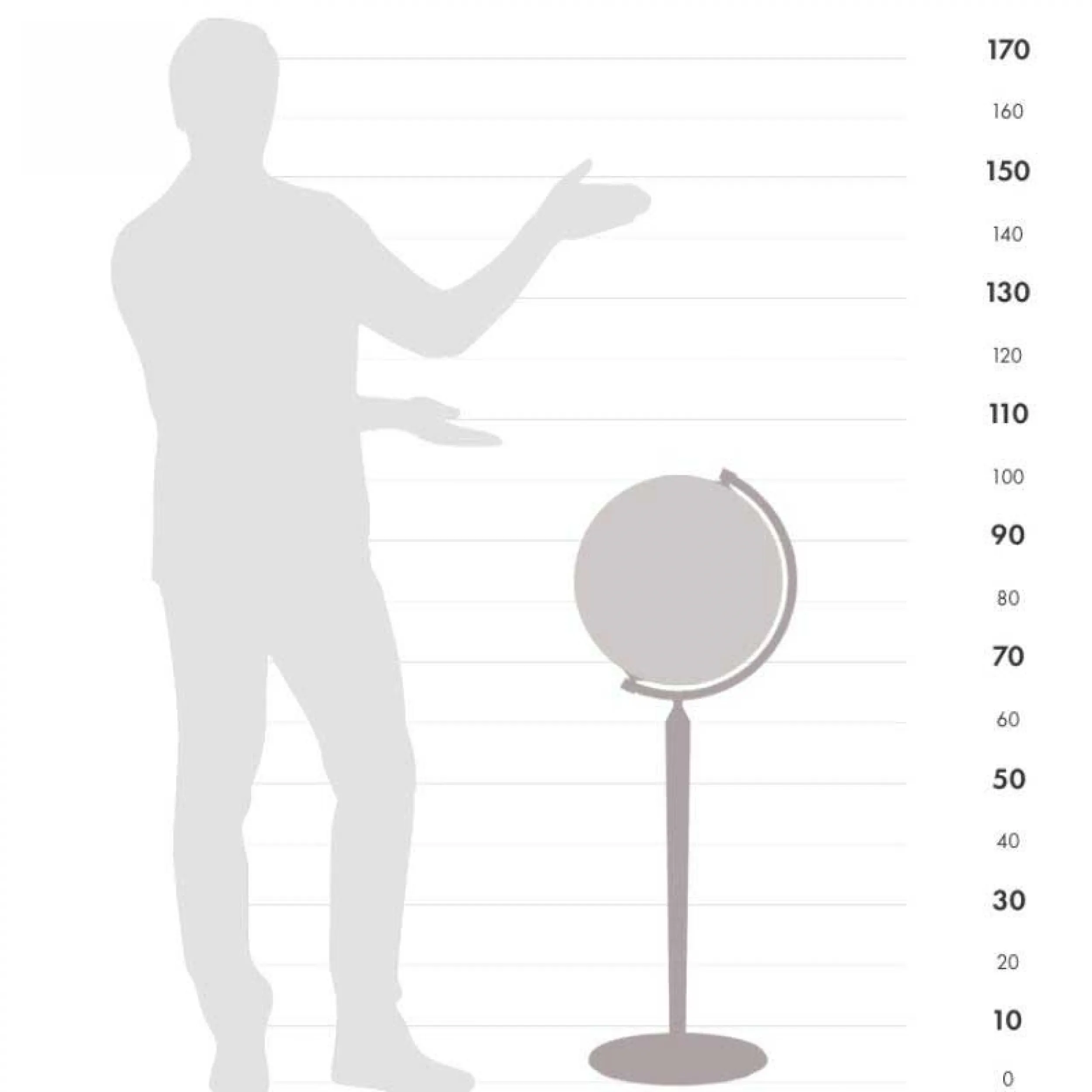 Standing globe Vasco da Gama - White Ø 40 cm