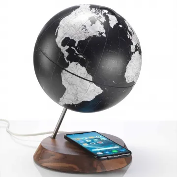 Tischglobus Bridge - Black Ø 22 cm mit Ladestation